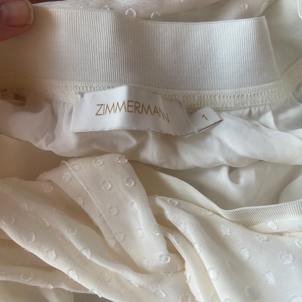 Zimmermann Cotton/Silk Lace Midi Skirt with Sash, size 1 - Picture 2 of 5